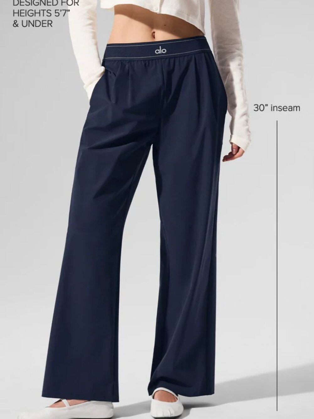 👖ALO Yoga Suit Up Trouser💙 Navy Blue (Regular) Leg-lengthening fit - Picture 8 of 9